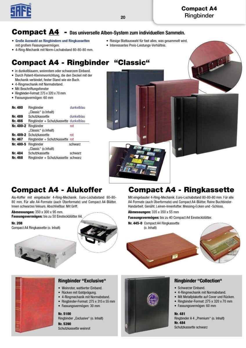 Album A4 compact "Classic" bleu 480