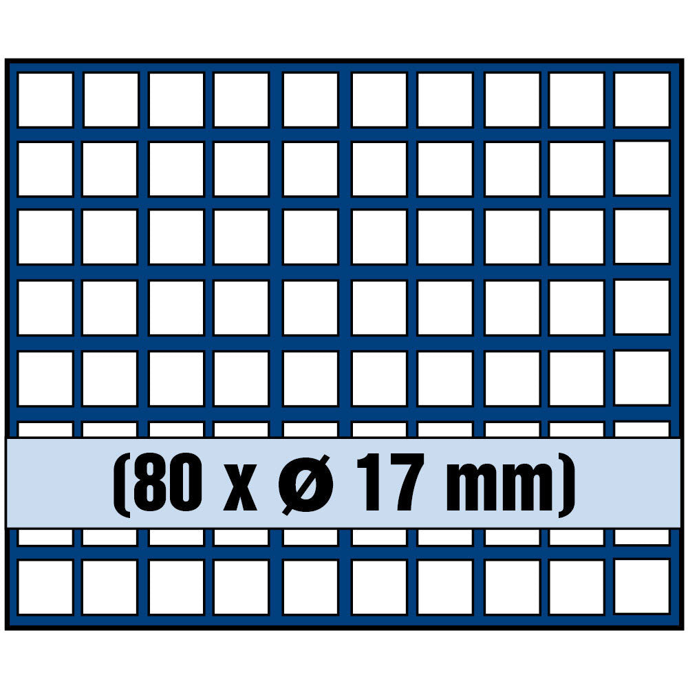 Tableau pour 80 pièces jusqu'à 17 mm Ø