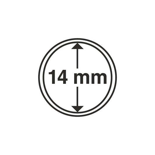 Capsules pour pièces de monnaie diamètre intérieur 14 mm