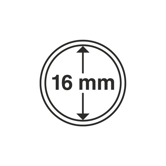 Capsules pour pièces de monnaie diamètre intérieur 16 mm