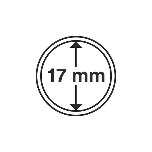 Capsules pour pièces de monnaie diamètre intérieur 17 mm