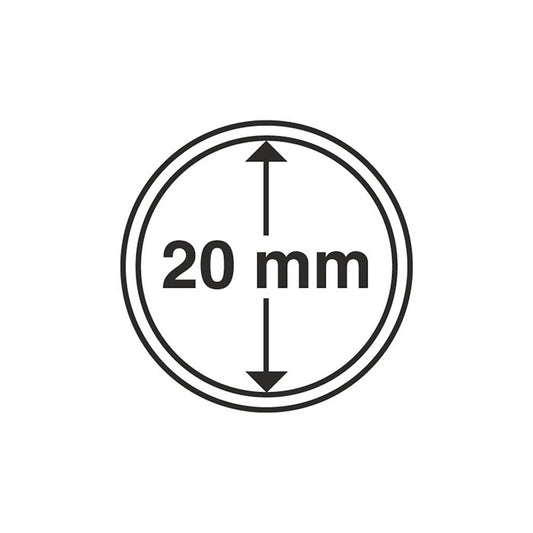 Capsules pour pièces de monnaie diamètre intérieur 20 mm