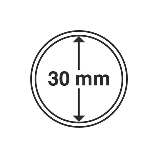 Capsules pour pièces de monnaie diamètre intérieur 30 mm