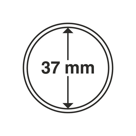 Capsules pour pièces de monnaie diamètre intérieur 37 mm
