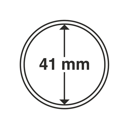 Capsules pour pièces de monnaie diamètre intérieur 41 mm