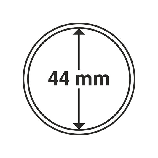 Capsules pour pièces de monnaie diamètre intérieur 44 mm