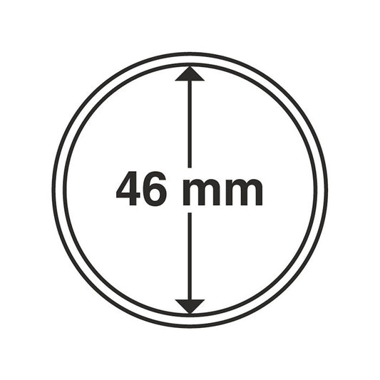 Capsules pour pièces de monnaie diamètre intérieur 46 mm