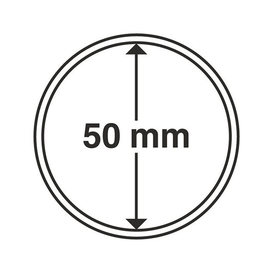 Capsules pour pièces de monnaie diamètre intérieur 50 mm