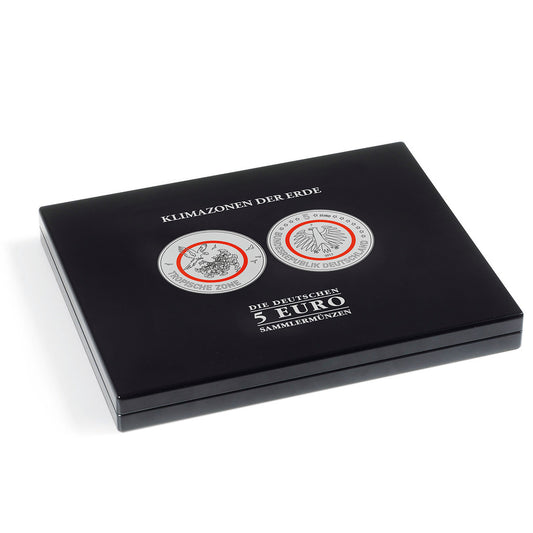 Coffret monnaies pour 30 pièces de collection allemandes de 5 euros en capsules, noir