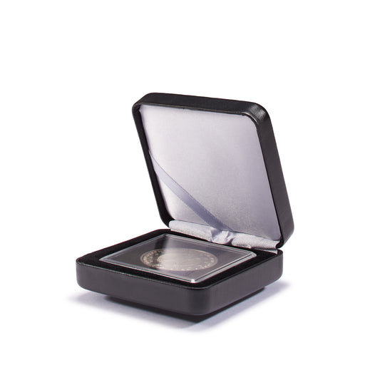 Ecrin Numismatique Nobile pour 1 Quadrum, 65x65 mm, noir, neutre