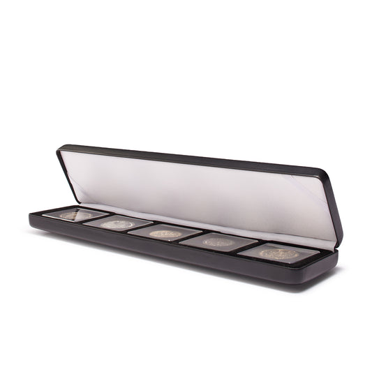 Ecrin Numismatique Nobile pour 5 Quadrum, 290x65 mm, noir