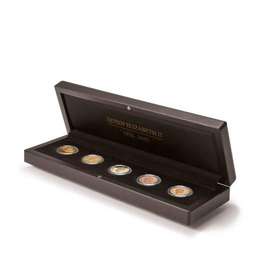 Ecrin Volterra „Queen Elizabeth II“ pour 5 Sovereigns en capsules