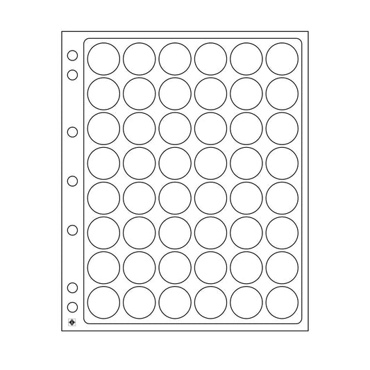 Feuilles en plastique Encap pour 48 capsules avec un diamètre de l'intérieur de 24 à 25mm