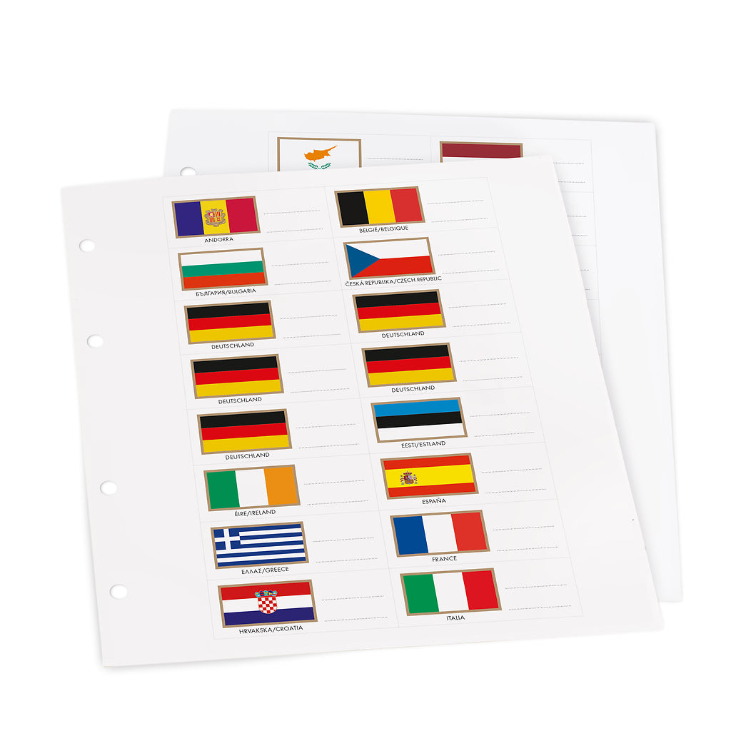 Jeu de drapeaux pour Album Numis Euros