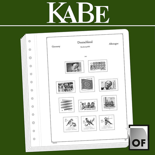 KABE OF-feuilles préimprimées République Fédérale d'Allemagne 1960-1969