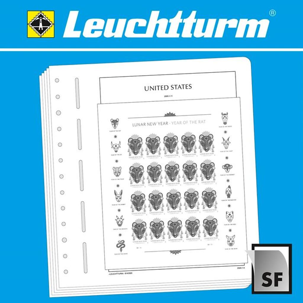 Leuchtturm feuilles complémentaires SF Etats-Unis minifeuille 2019