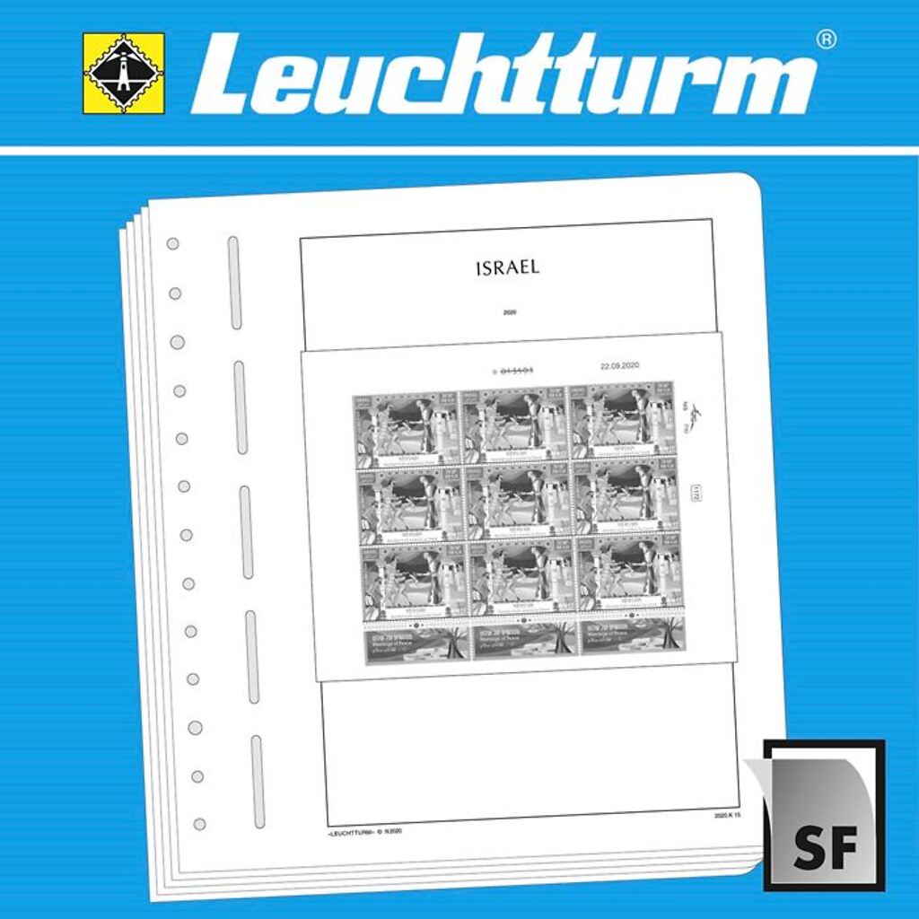 Leuchtturm feuilles complémentaires SF Israël minifeuille 2020