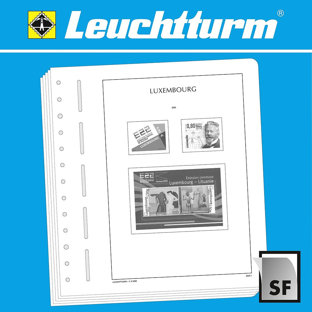 Leuchtturm feuilles complémentaires SF Luxembourg 2021