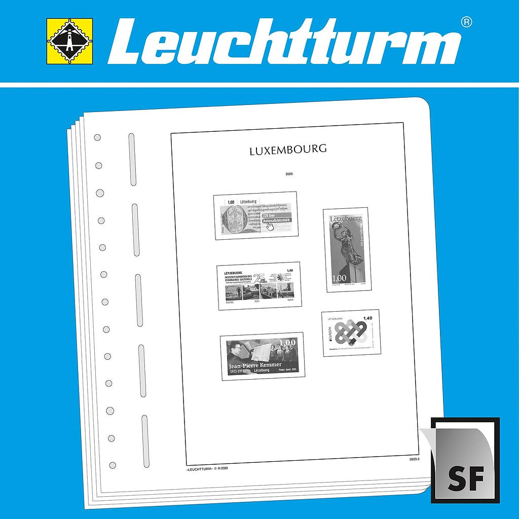 Leuchtturm feuilles complémentaires SF Luxembourg 2023