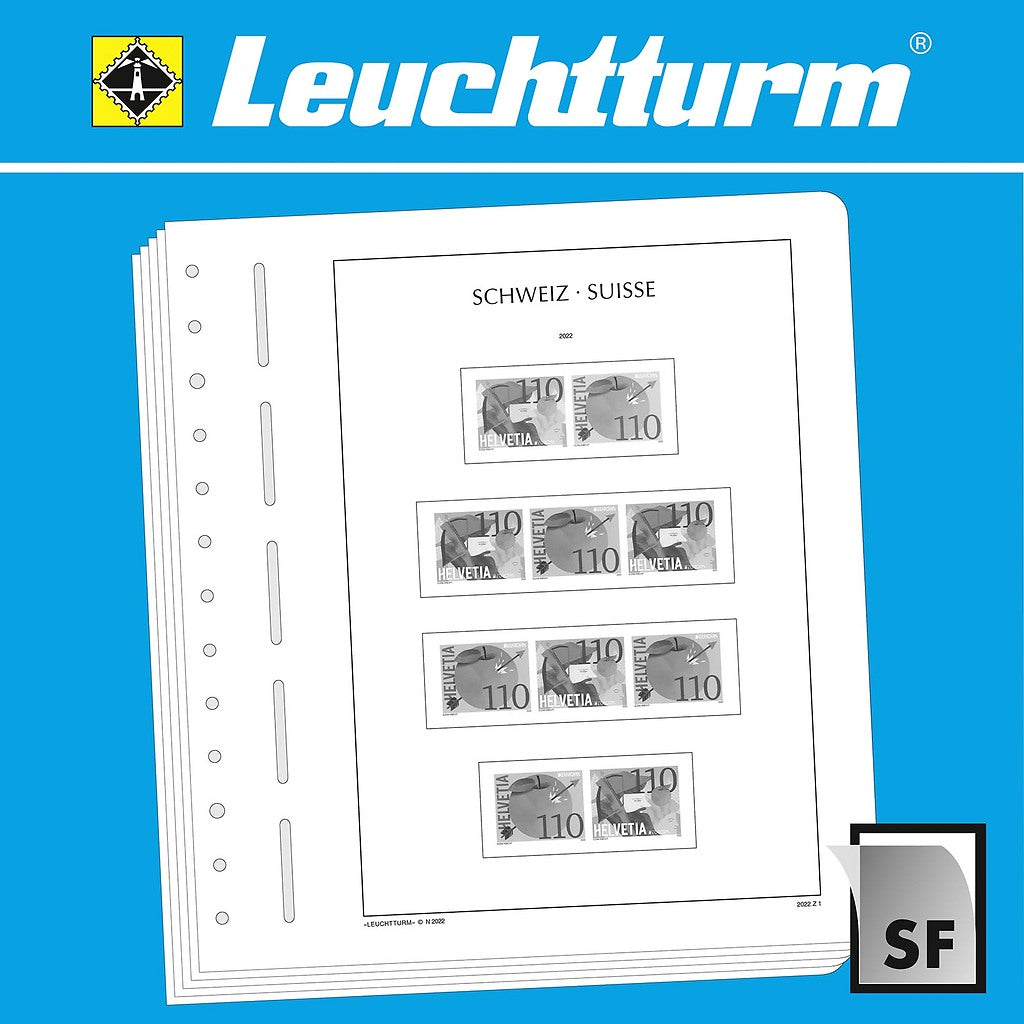 Leuchtturm feuilles complémentaires SF Suisse combinaisons de timbres 2019