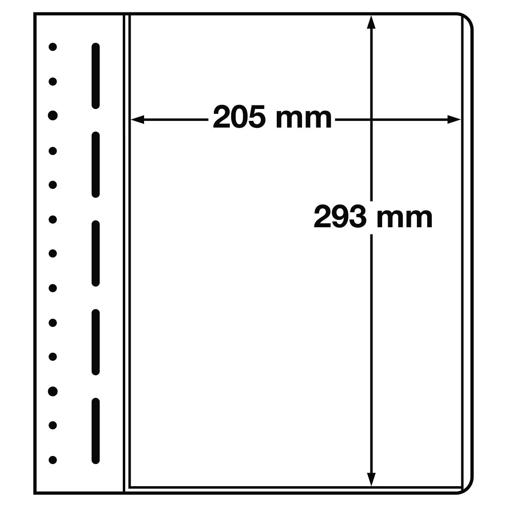Leuchtturm feuilles neutres LB, 1 Compartiment – 205x293 mm