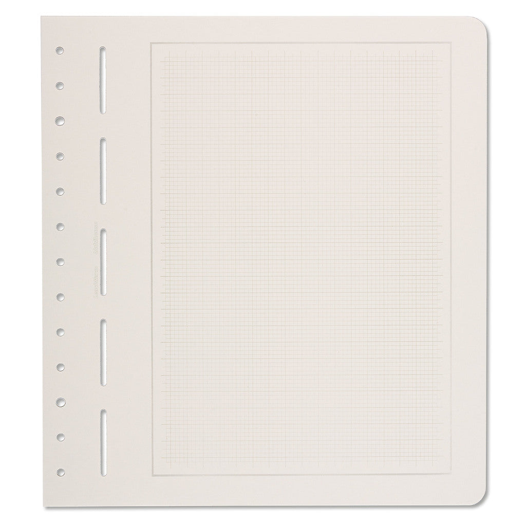 Leuchtturm feuilles neutres PRIMUS A, quadrillées gris pâle, à liséré gris