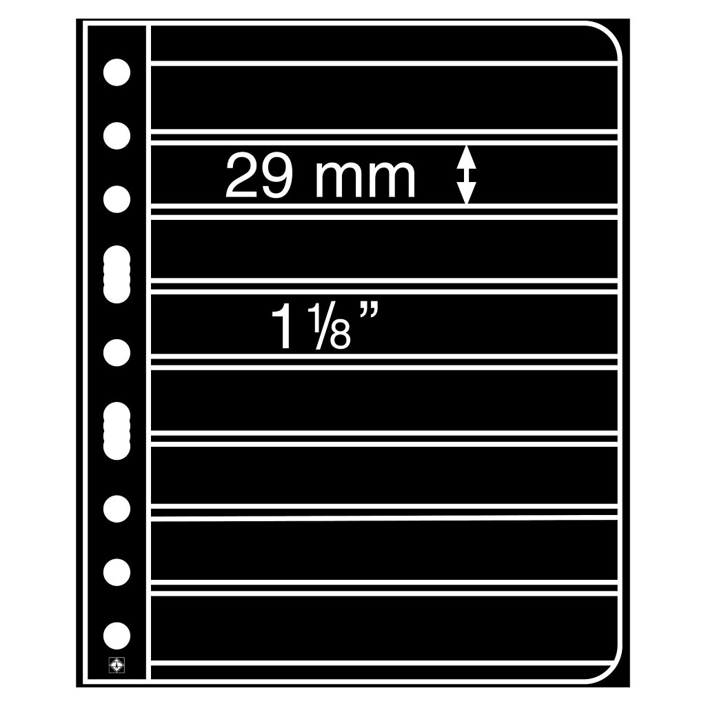 Pochettes plastiques Vario, 8Compartiments, pellicule noir