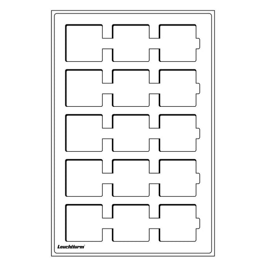 Tab plateaux L avec 15 cases pour cadres cartonnés jusqu'à 50x50 mm, bleu