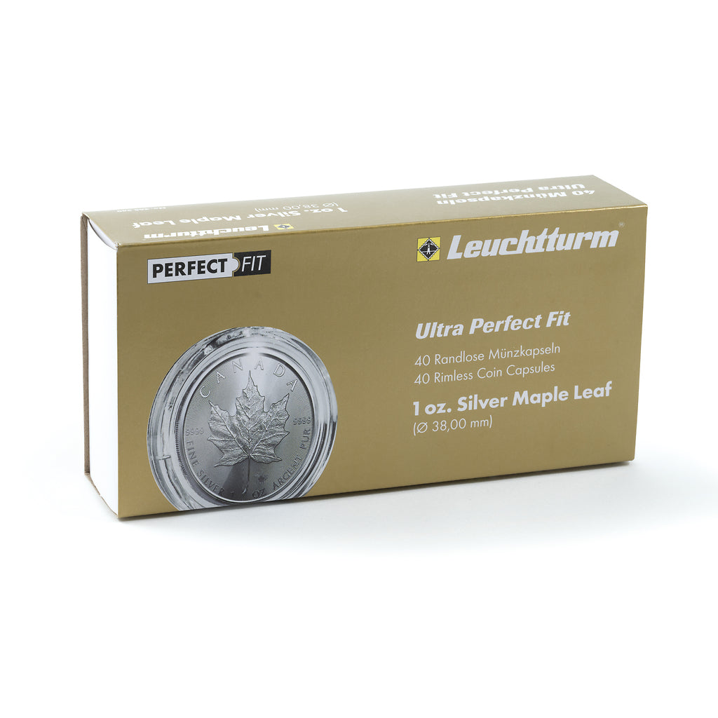 Ultra capsules Perfect Fit pour 1 oz. Maple Leaf Silber (38,00 mm – Paquet de 40