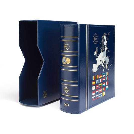 Vista album Euros millésimes 2023, avec étui de protection, bleu