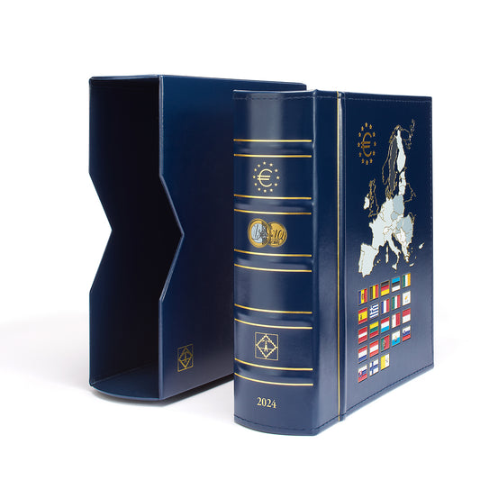 Vista album Euros millésimes 2024, avec étui de protection, bleu