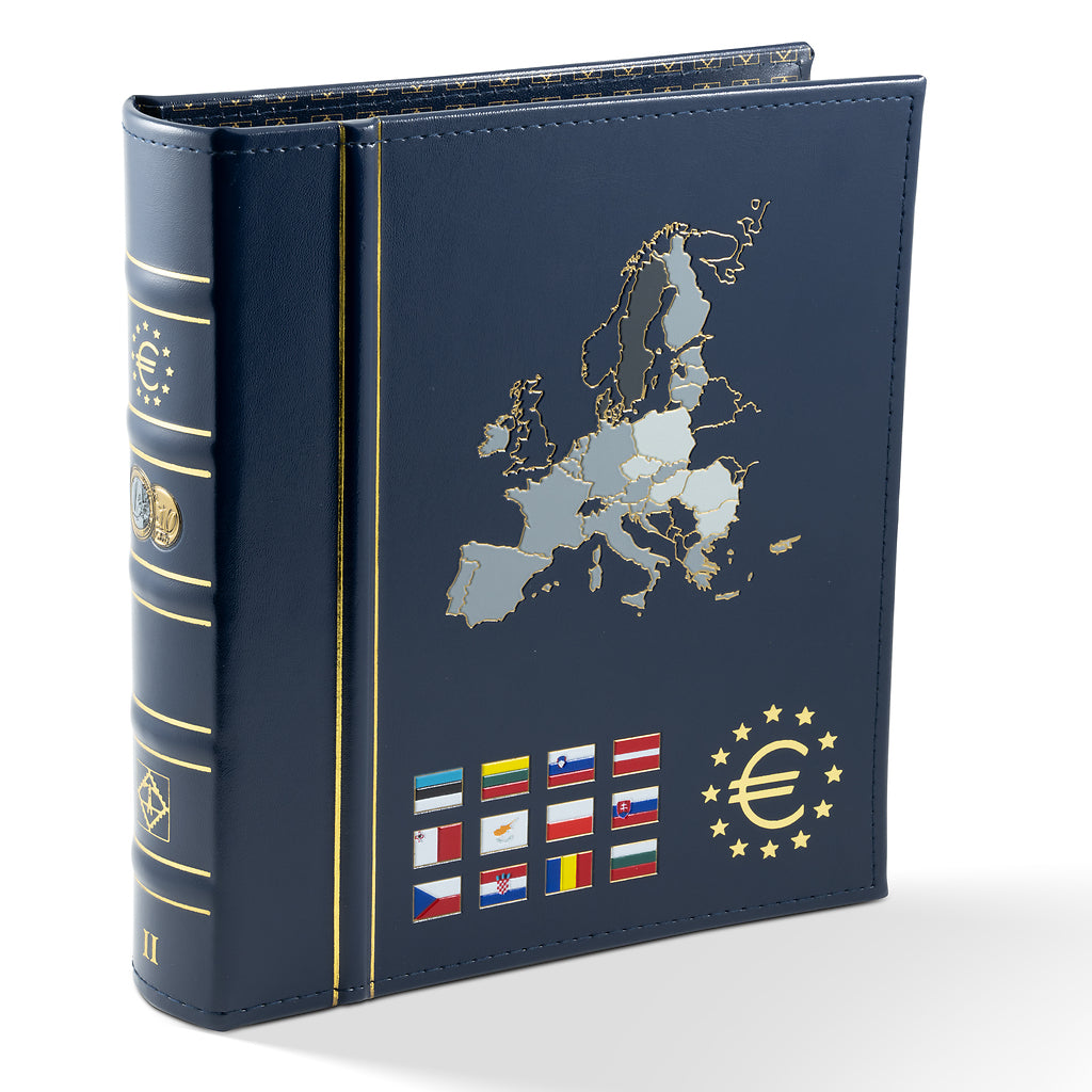Vista album Numismatique Euros volume 2 "Die neuen Länder", avec étui de protection,bleu