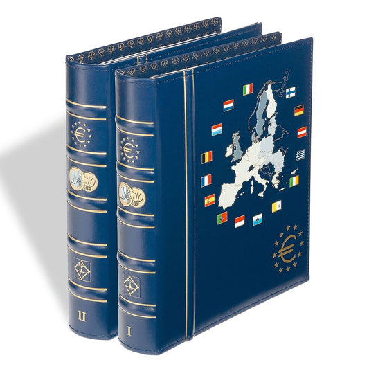 Vista album numismatique euros volumes 1 et 2 "des anciens et des nouveaux pays"avec étui