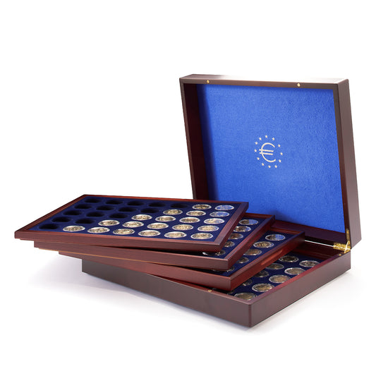 Volterra Quattro - Coffret Numismatique pour 140 pièces de 2 euros en capsules